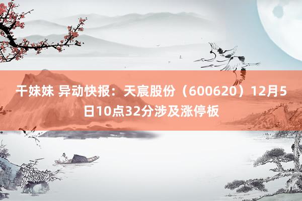 干妹妹 异动快报：天宸股份（600620）12月5日10点32分涉及涨停板