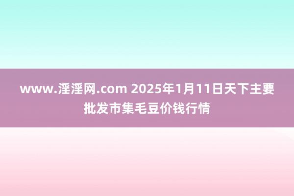 www.淫淫网.com 2025年1月11日天下主要批发市集毛豆价钱行情