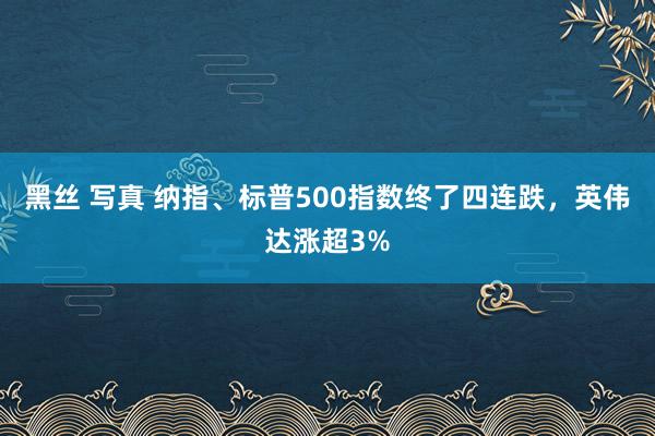黑丝 写真 纳指、标普500指数终了四连跌，英伟达涨超3%
