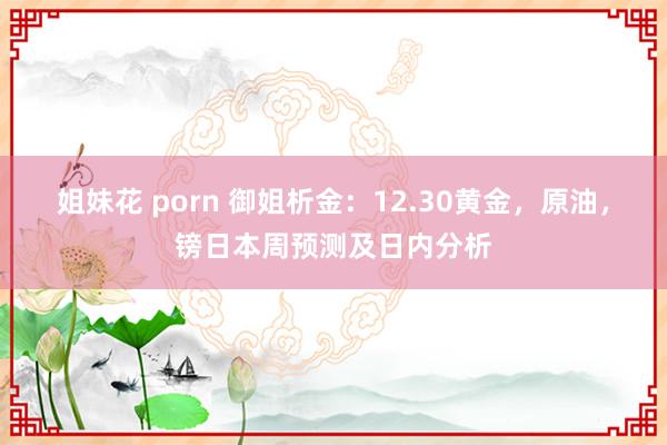 姐妹花 porn 御姐析金：12.30黄金，原油，镑日本周预测及日内分析