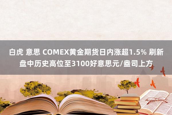 白虎 意思 COMEX黄金期货日内涨超1.5% 刷新盘中历史高位至3100好意思元/盎司上方