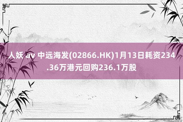 人妖 av 中远海发(02866.HK)1月13日耗资234.36万港元回购236.1万股