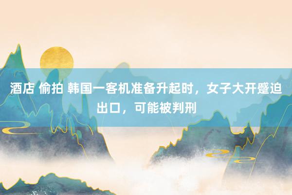 酒店 偷拍 韩国一客机准备升起时，女子大开蹙迫出口，可能被判刑