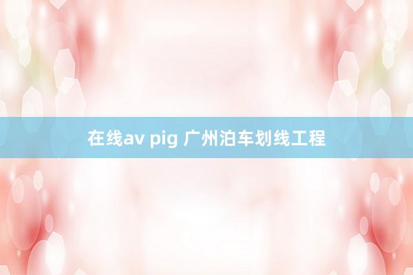 在线av pig 广州泊车划线工程